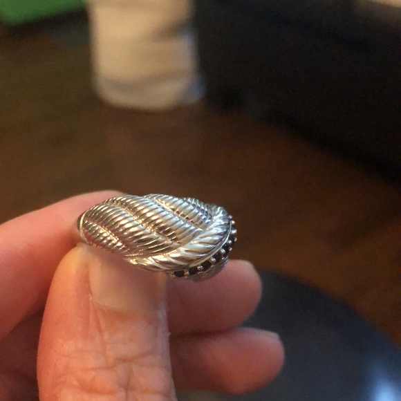 Judith Ripka sapphire/sterling silver dome ring. - Picture 9 of 10